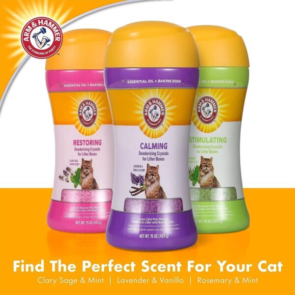 Deodorizing Cat Litter Crystals for Litter Boxes | Restoring Odor Neutralizing Eliminator in Clary Sage & Mint Scent | Box Odor Eliminator, 15 Oz - Image 4